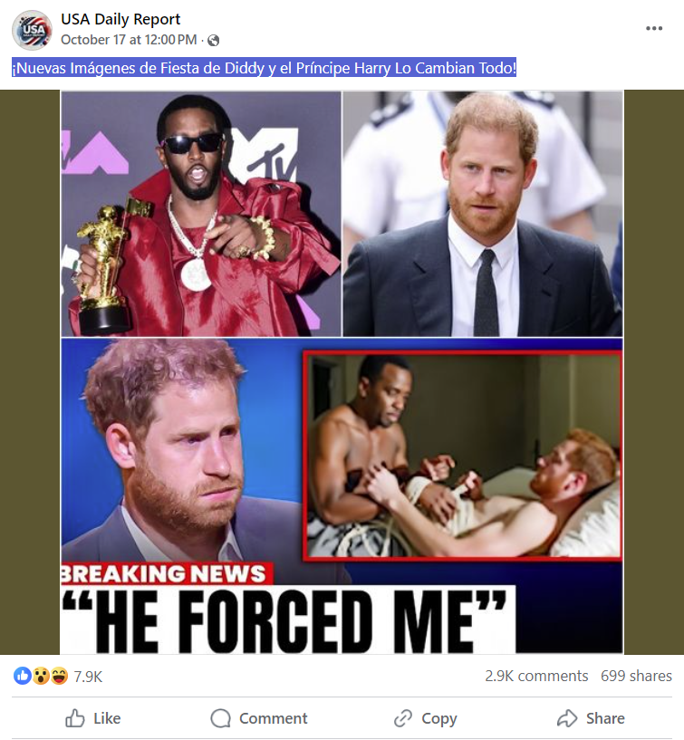 Verificación de Datos No Existen Imágenes del Príncipe Harry en una de